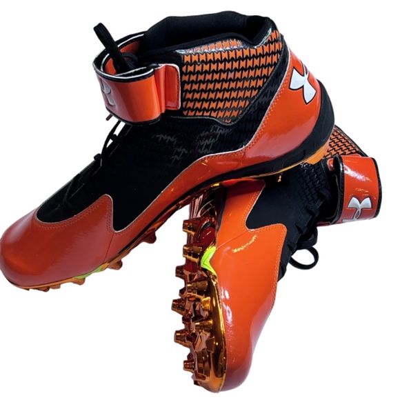Under Armour Spine Football Cleats Glossy Orange NWOT main image 16
